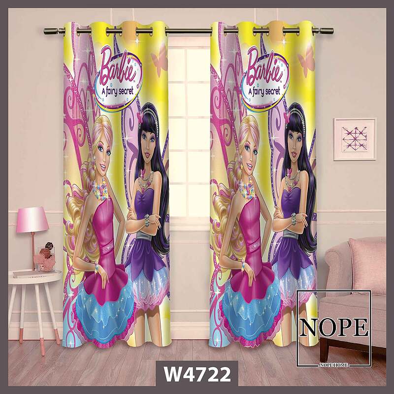 پرده کودک طرح باربی کد W4722