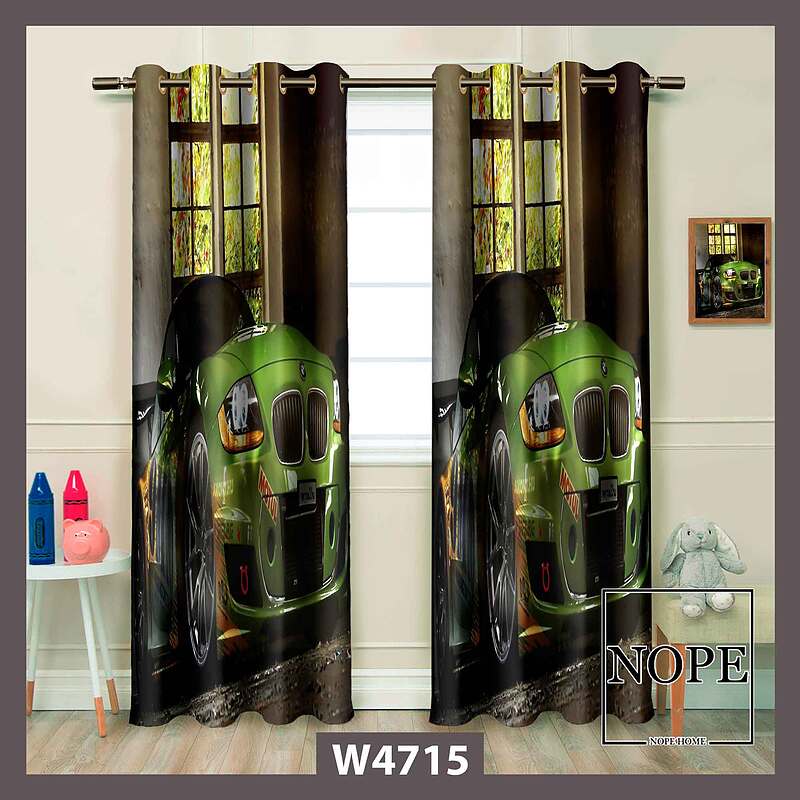پرده کودک طرح ماشین کد W4715