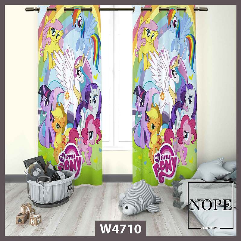 پرده کودک طرح پونی کد W4710