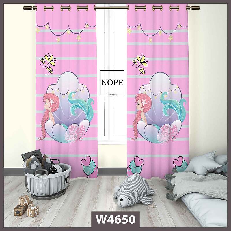 پرده کودک طرح پری دریایی کد W4650
