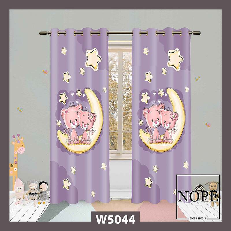 پرده کودک طرح خرسی  کد W5044