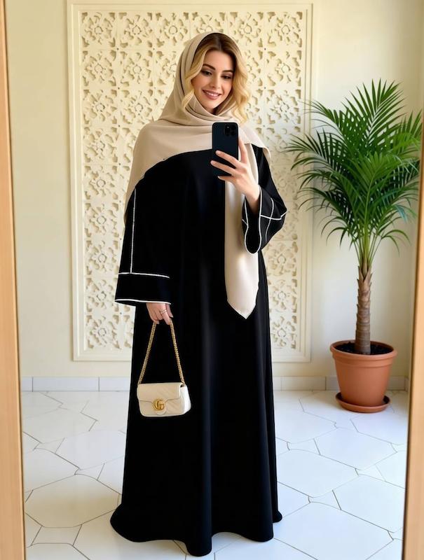 عبا زنانه بلند و پوشیده و محجبه ، مانتو عبایی ، پیراهن بلند عبایی زنانه ، عبا الیزه 