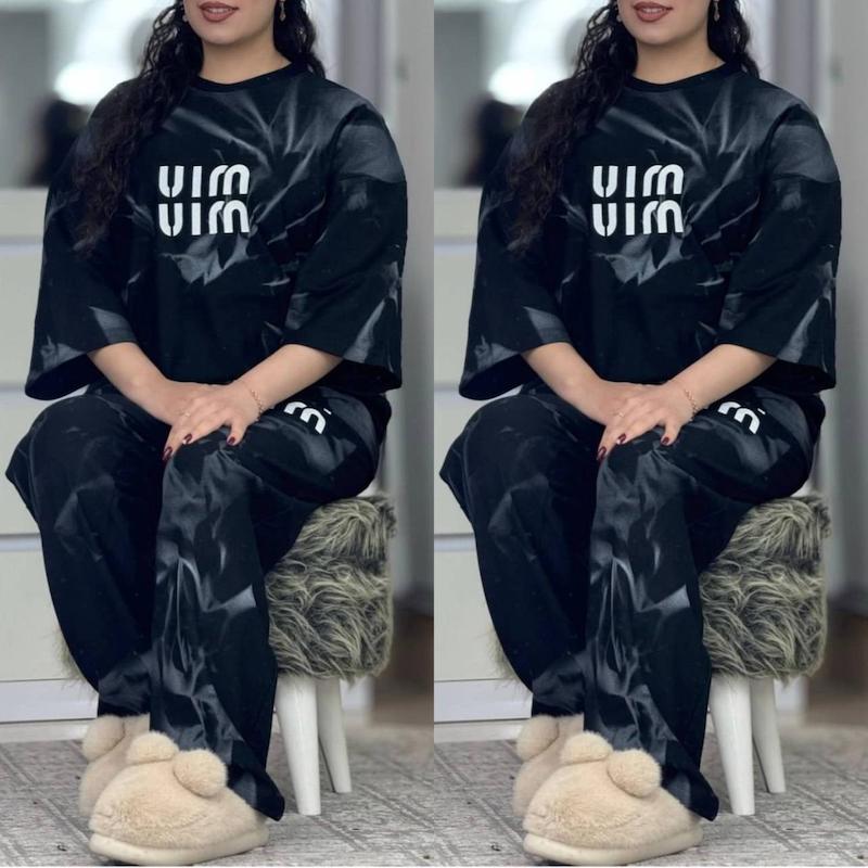 ست تیشرت و شلوار زنانه و دخترانه ، ست تیشرت و شلوار آبرنگی ، ست لش زنانه ، تیشرت و شلوار اسپرت ورزشی زنانه 