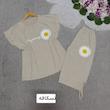 ست تاپ و شلوارک گل ، ست ورزشی زنانه ، ست تیشرت و شلوارک زنانه 