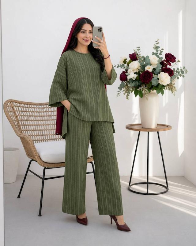 ست تونیک و شلوار زنانه زلفا ، ست شومیز و شلوار زنانه 