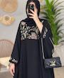 عبا الیزه گلدوزی ، عبا مجلسی ، مانتو عبایی ، پیراهن بلند و محجبه زنانه 