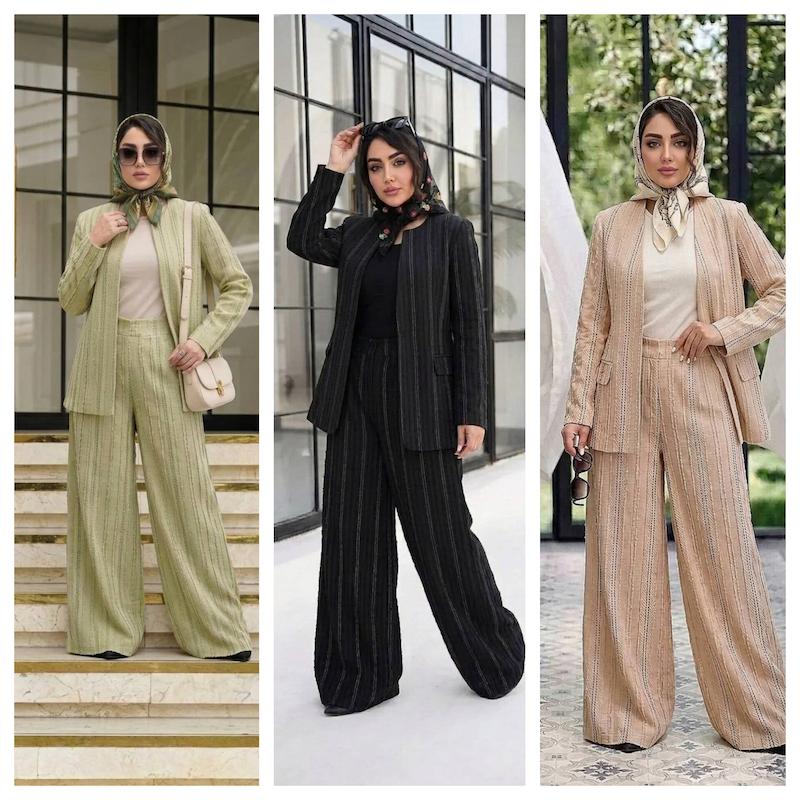 ست کت و شلوار زنانه چهارفصل ، ست مانتو کتی و شلوار باکیفیت حراجی 