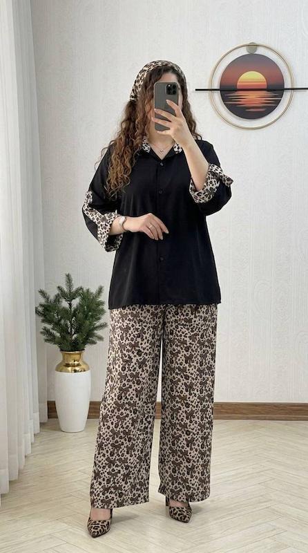 لباس زنانه ست شومیز و شلوار پاپیونی ست تونیک و شلوار عروسکی ست تیشرت و شلوار زنانه راحتی 