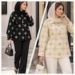 شومیز پولک دوزی سایز بزرگ ، تونیک زنانه حراجی ، شومیز مانتویی حراجی  