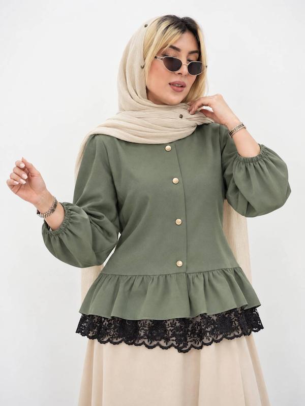 پیراهن مجلسی زنانه و دخترانه ، شومیز مجلسی عروسکی ، شومیز مانتویی دمپاچین