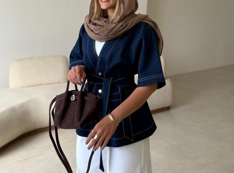 کت جین آبی تیره