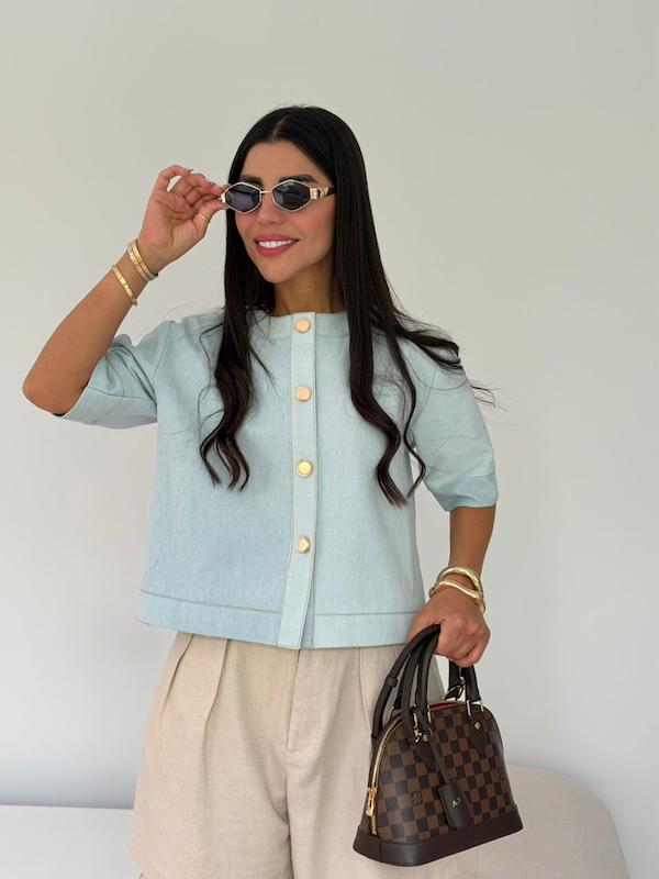 کت زنانه جین آبی روشن مروا