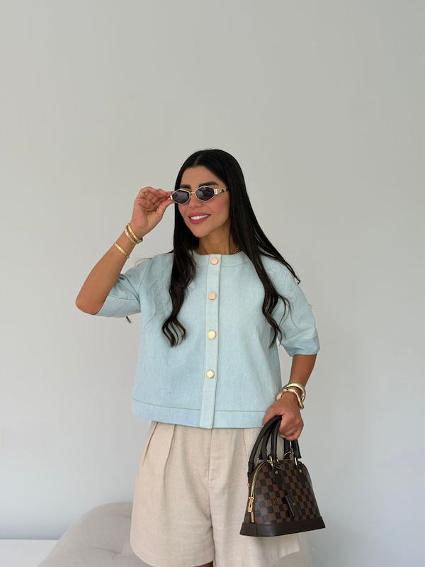 کت جین آبی روشن مروا