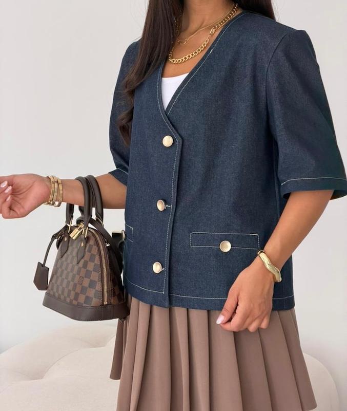 کت زنانه جین آبی تیره هور