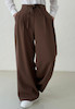 شلوار کرپ قهوه ای