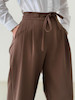 شلوار کرپ قهوه ای
