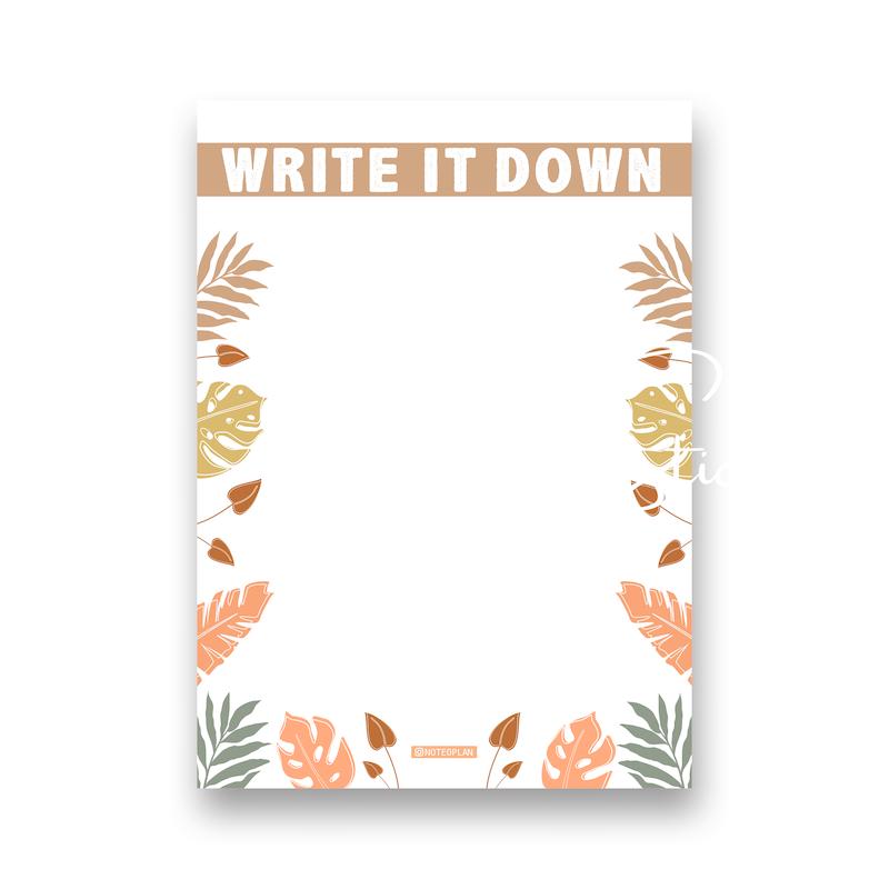 برگه یادداشت Write it down