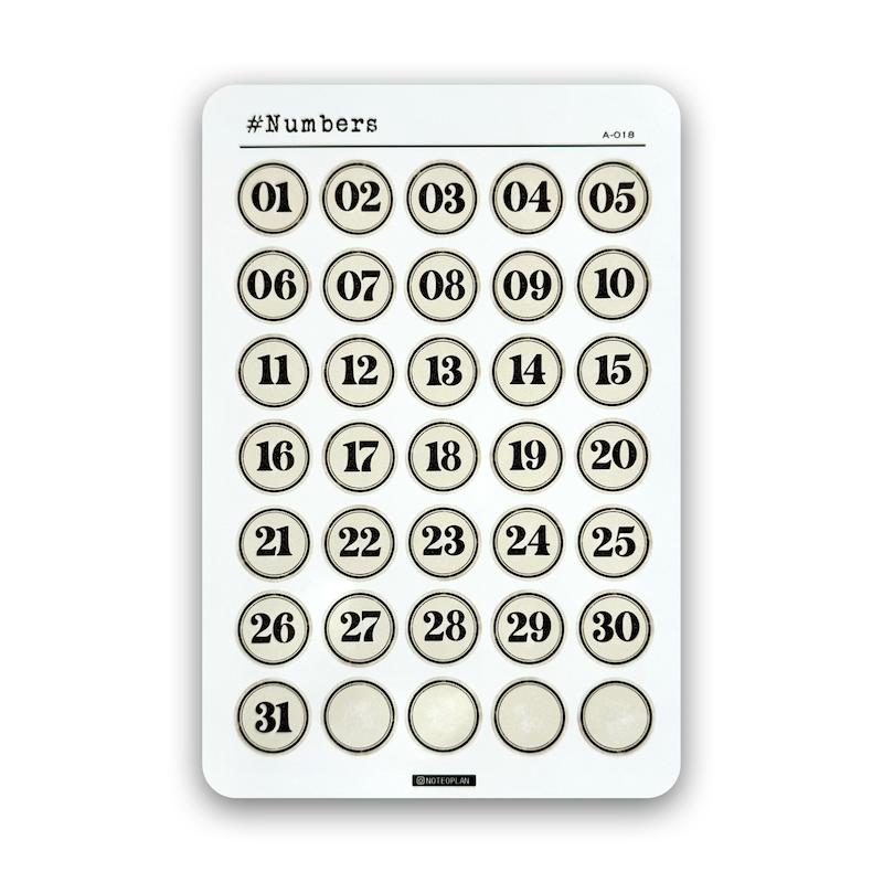 استیکر اعداد A-018