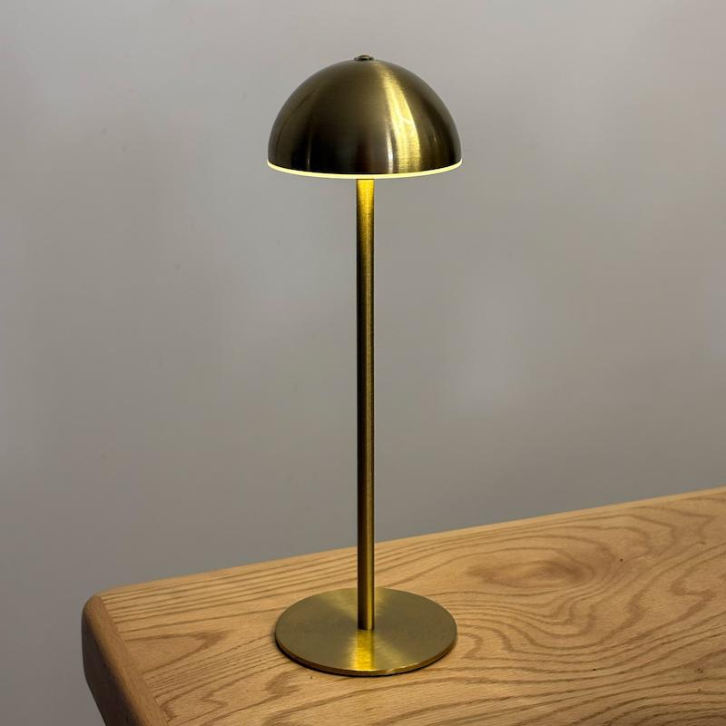 آباژور شارژی فلزی طلایی