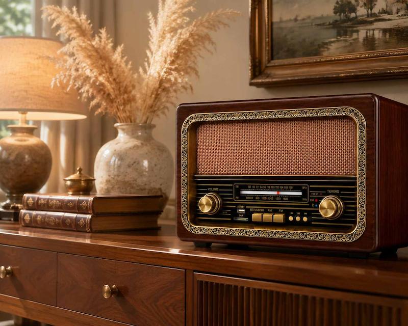 رادیو کلاسیک چوبی توماس مدل RP-091A - فلش و رم‌خور