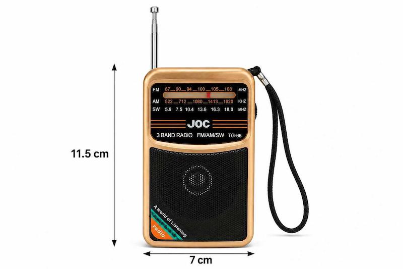 رادیو جیبی قابل شارژ JOC مدل TG-66سه موج 
