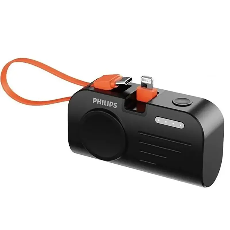 پاوربانک فیلیپس PD و فست شارژ Philips 5000mAh مدل DLP2552VB 18W - مشکی (گارانتی دوساله سی آوا)