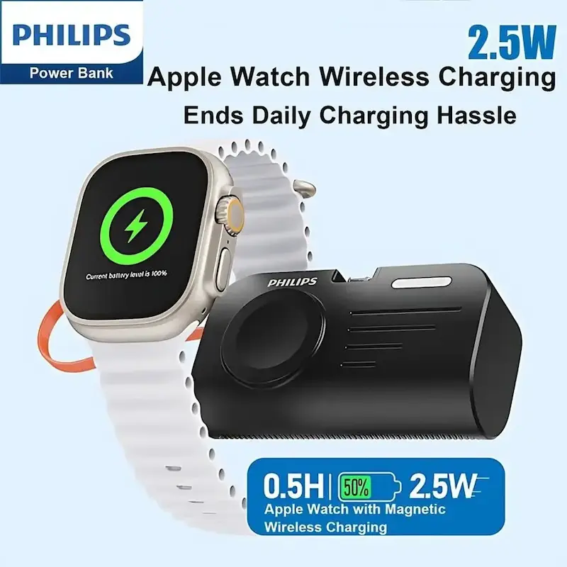 پاوربانک فیلیپس PD و فست شارژ Philips 5000mAh مدل DLP2552VB 18W - مشکی (گارانتی دوساله سی آوا)