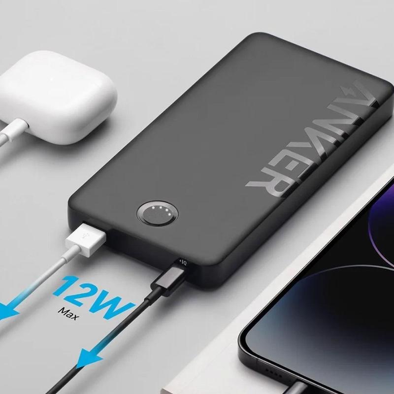 پاوربانک انکر Anker 12W 10000mAh مدل PowerCore PIQ A1334H11 - مشکی (گارانتی 18ماهه شرکتی)