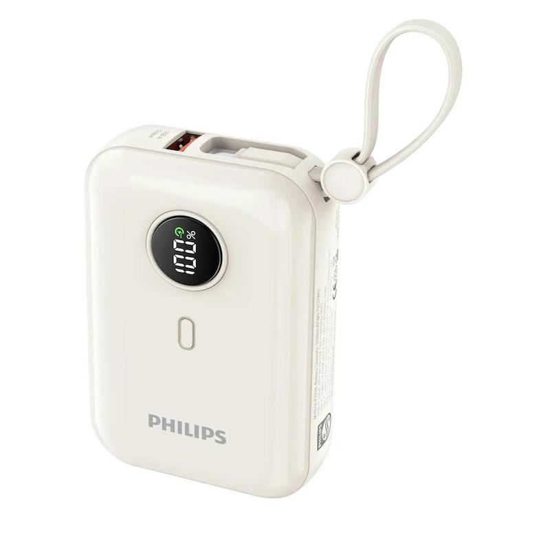 پاوربانک فیلیپس PD و فست شارژ Philips 10000mAh مدل DLP2228CW 22.5W - سفید (گارانتی دوساله سی آوا)