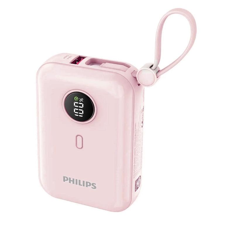 پاوربانک فیلیپس PD و فست شارژ Philips 10000mAh مدل DLP2228CP 22.5W - صورتی (گارانتی دوساله سی آوا)