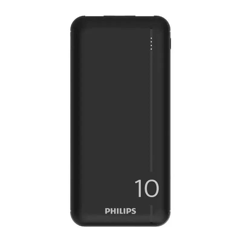 پاوربانک  فیلیپس PD و فست شارژ Philips 10000mAh مدل DLP1812PB 20W - مشکی (گارانتی دوساله سی آوا)