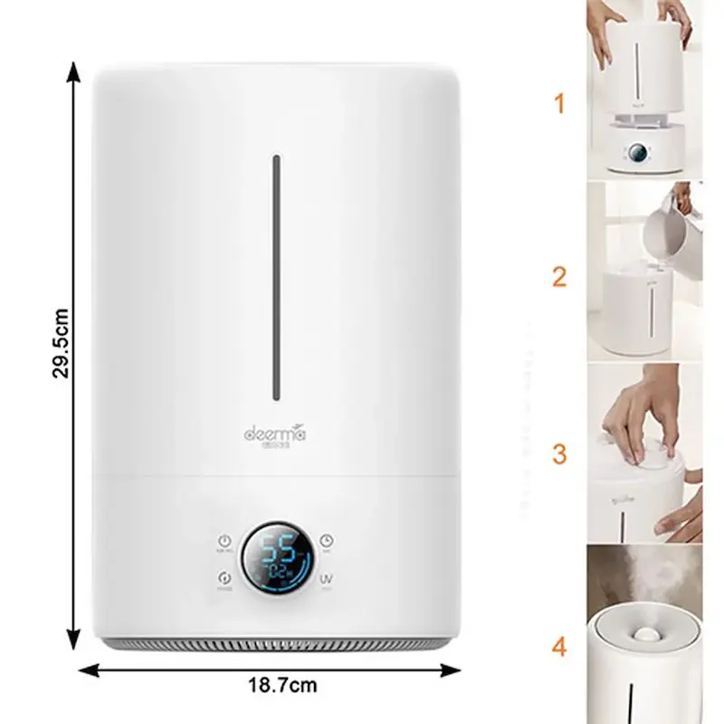 دستگاه بخور سرد و رطوبت ساز Deerma مدل DEM-F628S - سفید (گارانتی 18 ماهه شرکتی)