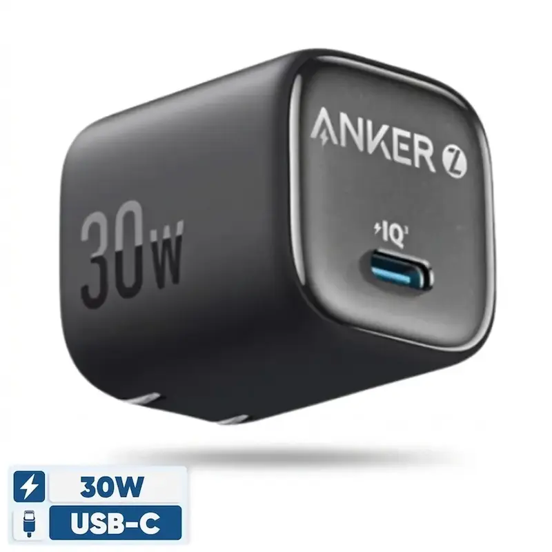 شارژر دیواری فست تک پورت Anker مدل Zolo B2698K11 30W به همراه کابل شارژ Type-C To Type-C - مشکی (گارانتی شش ماهه شرکتی)