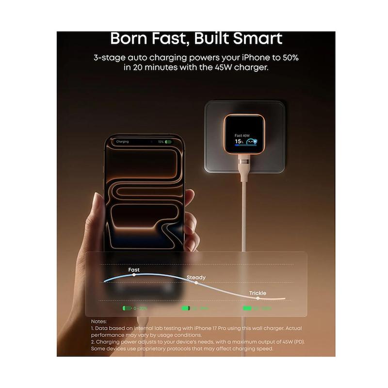 شارژر دیواری انکرPD و فست تک پورت Anker مدل Nano A121DG21 45W - سفید (گارانتی شش ماهه شرکتی)