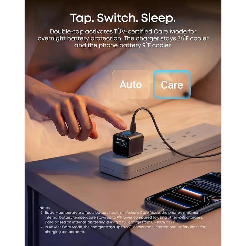 شارژر دیواری انکرPD و فست تک پورت Anker مدل Nano A121DG21 45W - سفید (گارانتی شش ماهه شرکتی)