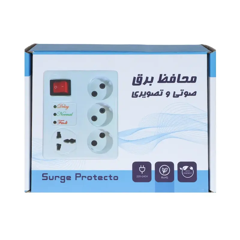چند راهی برق محافظ دار 4 خانه First - سفید - MMS (گارانتی شش ماهه YA)