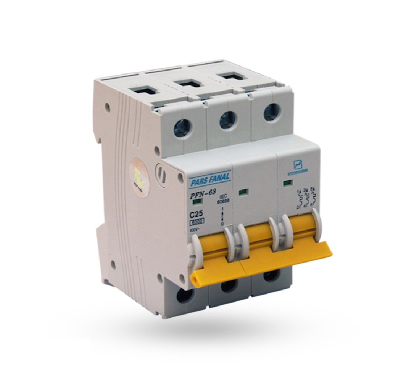 کلید مینیاتوری 3 پل 25 آمپر پارس فنال