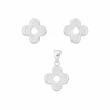 نیم ست نقره زنانه مدل گل کد N10