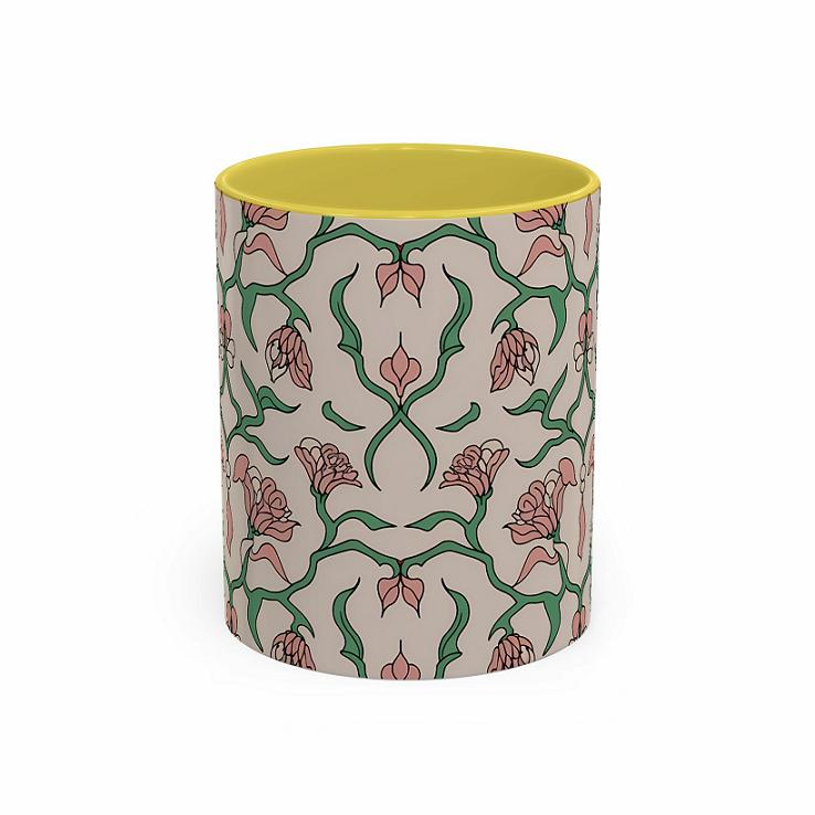 ماگ رنگ‌بندی «شکوفه‌های صورتی» 🌸 کد: 2001