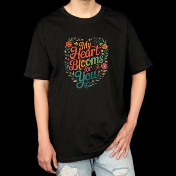 تیشرت مرغوب "دِلَم با تو شکوفا می‌شود!"💖 کد: 1002