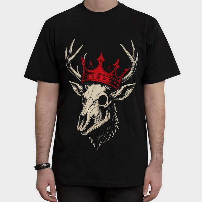 تیشرت «گوزن تاجدار» کد: 1011