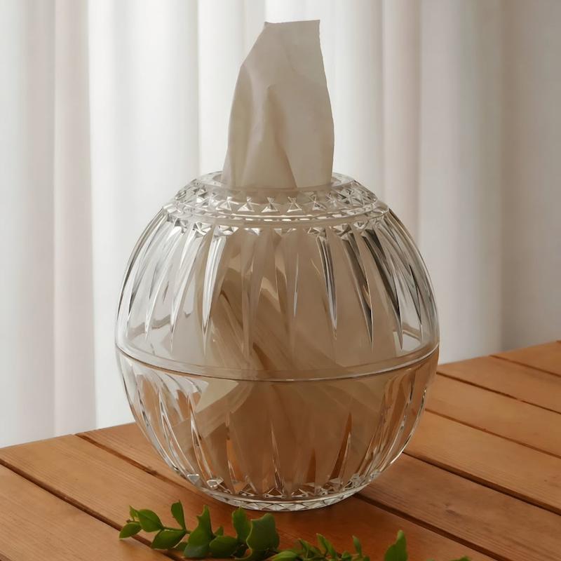 جا دستمال گرد شیشه ای لیمون