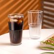 لیوان شیشه ای شیار دار ۴۱۰ سی سی لیمون