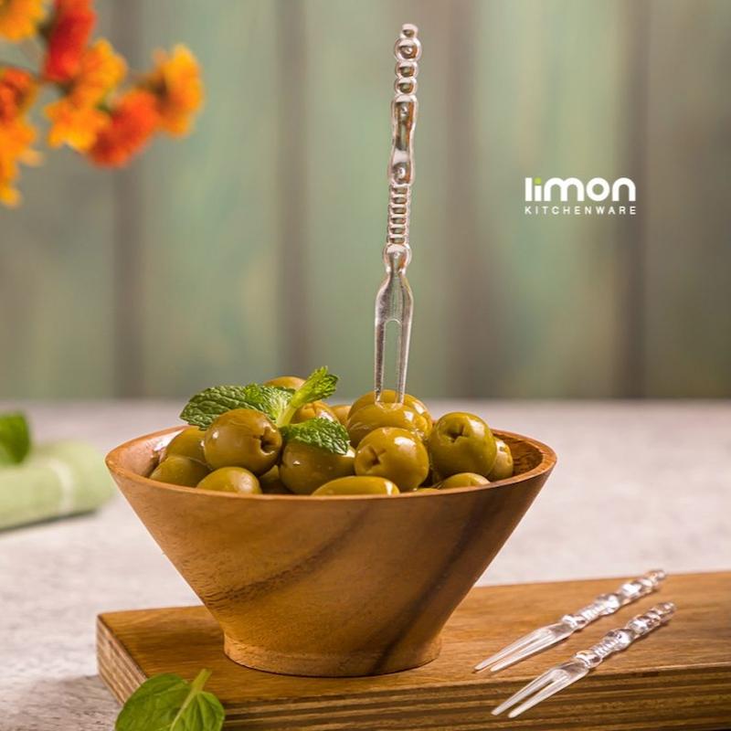 چنگال زیتون خوری لیمون