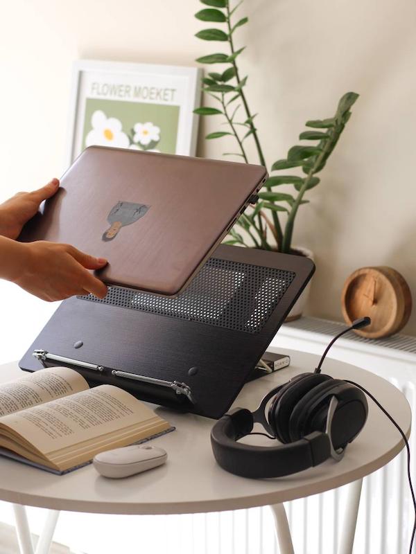  nowmiz, استند لپ تاپ, بدون فن و برق, پایه نگهدارنده لپ تاپ, رومیزی, نگه دارنده, نگهدارنده کتاب, نومیز