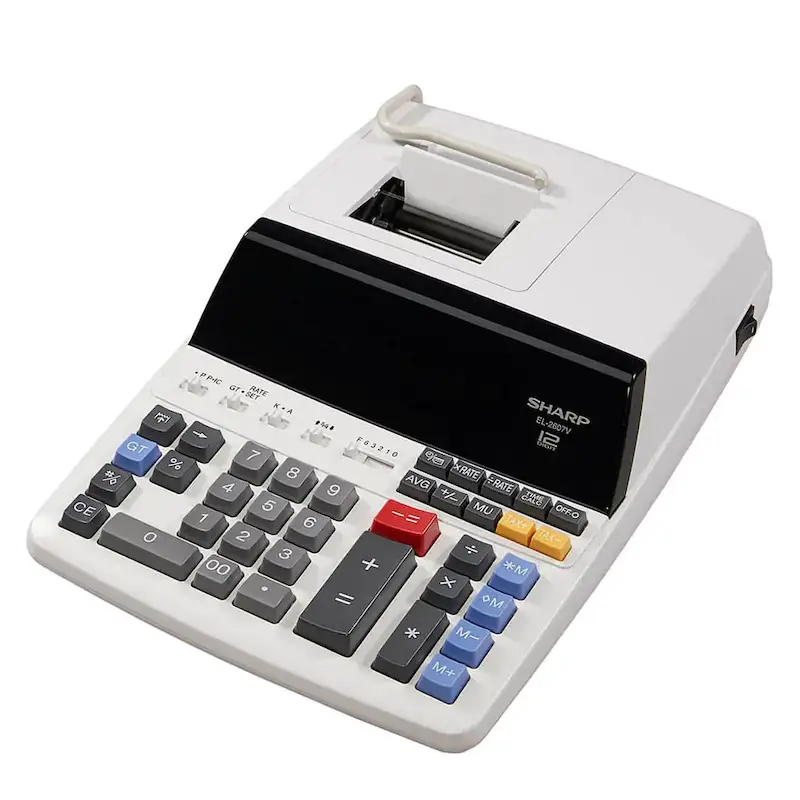 ماشین حساب با چاپگر شارپ مدل EL-2607V
