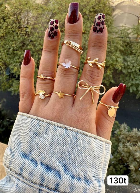 پک انگشتر گل و پاپیون