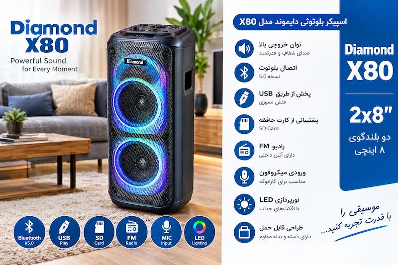 اسپیکر diamond 80 اسکای ورد