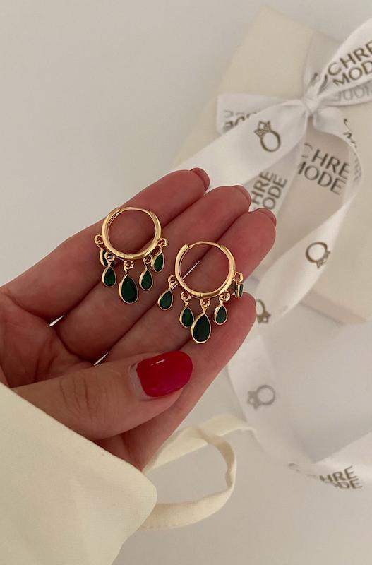 گوشواره اشک سبز