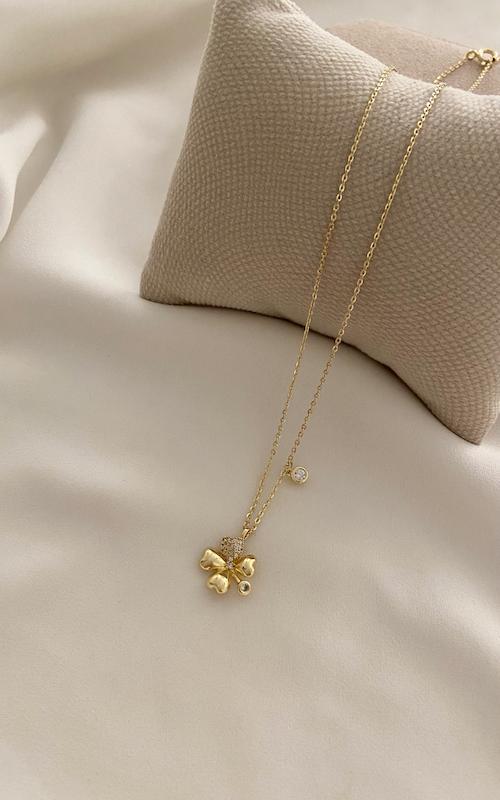 گردنبند شبدر نگینی